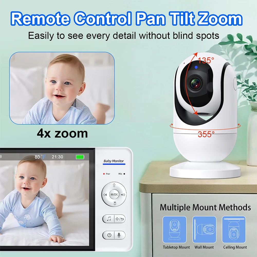 7.0'' Video Baby Monitor 720P  - Audio Music Videos incelemesi ve fiyatı