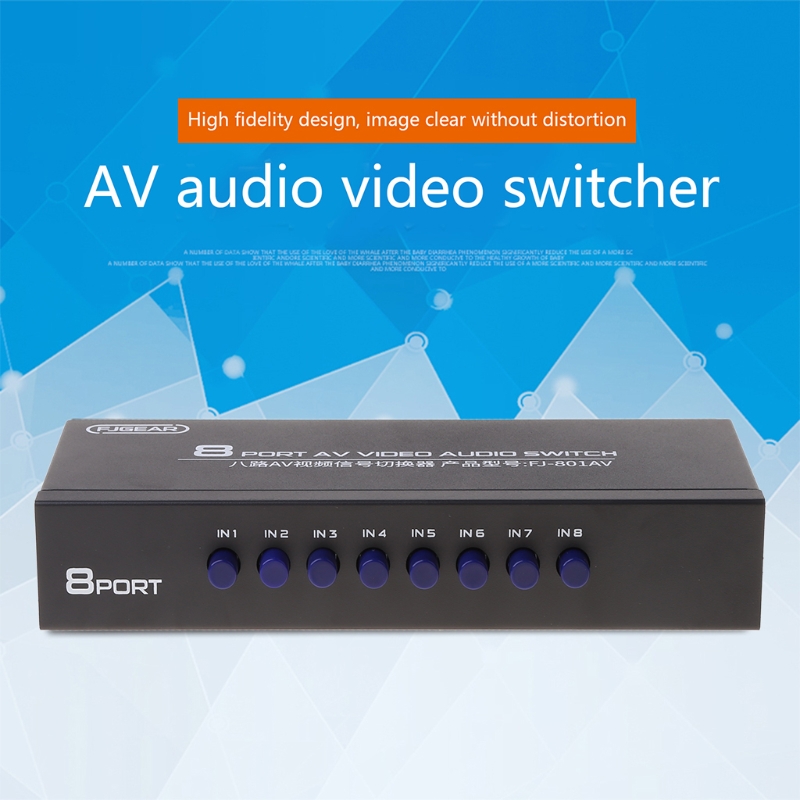 8-Way AV Switch RCA Switcher 8 - Audio Music Converter incelemesi ve fiyatı
