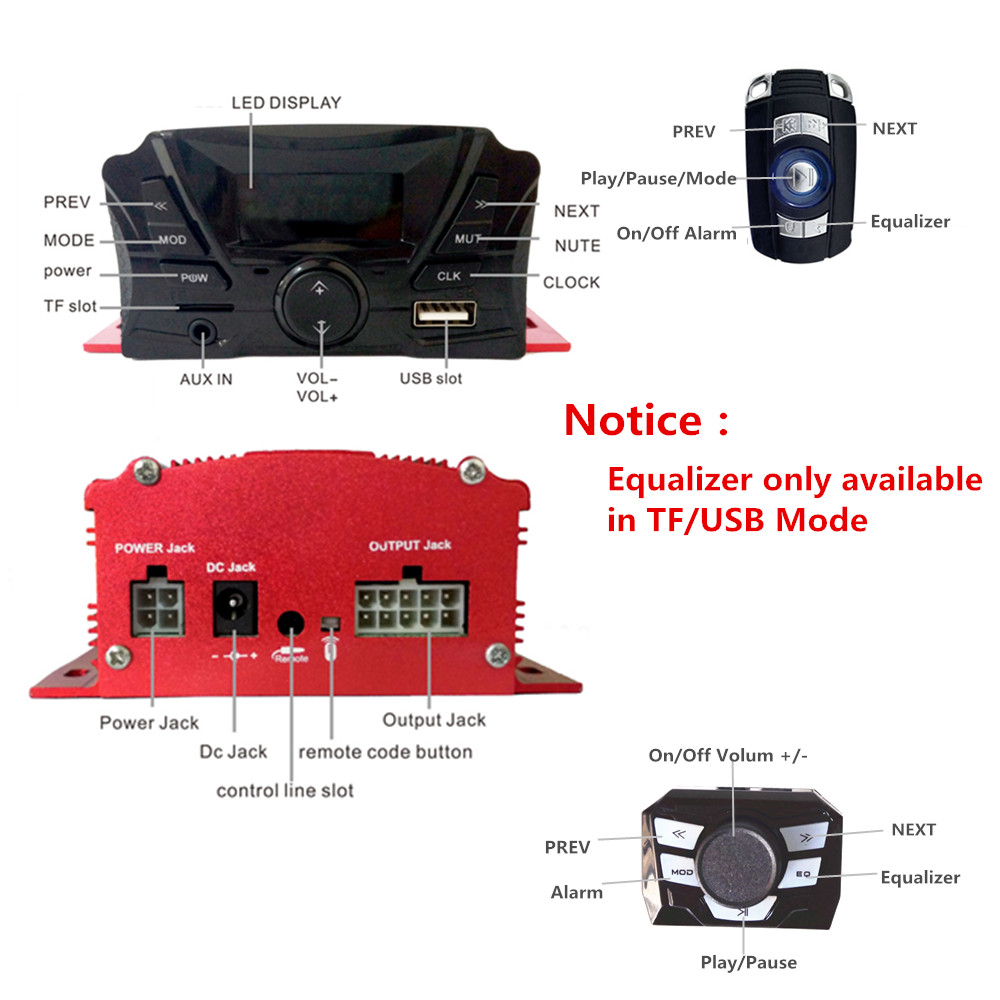 12V 4 Channel UTV ATV Golf Car - Audio Music Mp3 Free incelemesi ve fiyatı