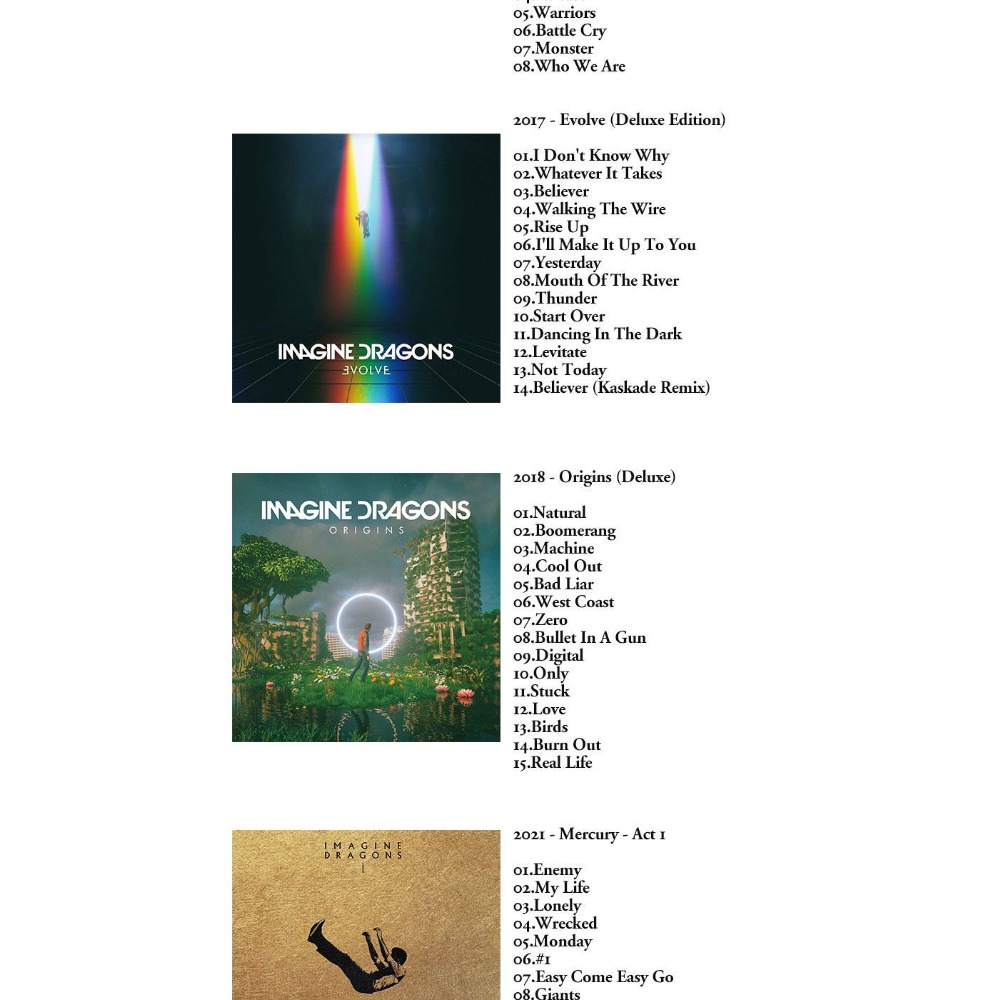 Imagine Dragons Music Collecti - Audio Music Only incelemesi ve fiyatı
