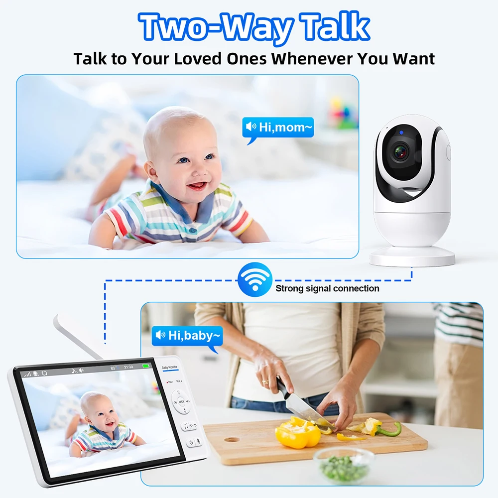No WiFi 7 Inch Baby Monitor 2- - Audio Music Videos incelemesi ve fiyatı
