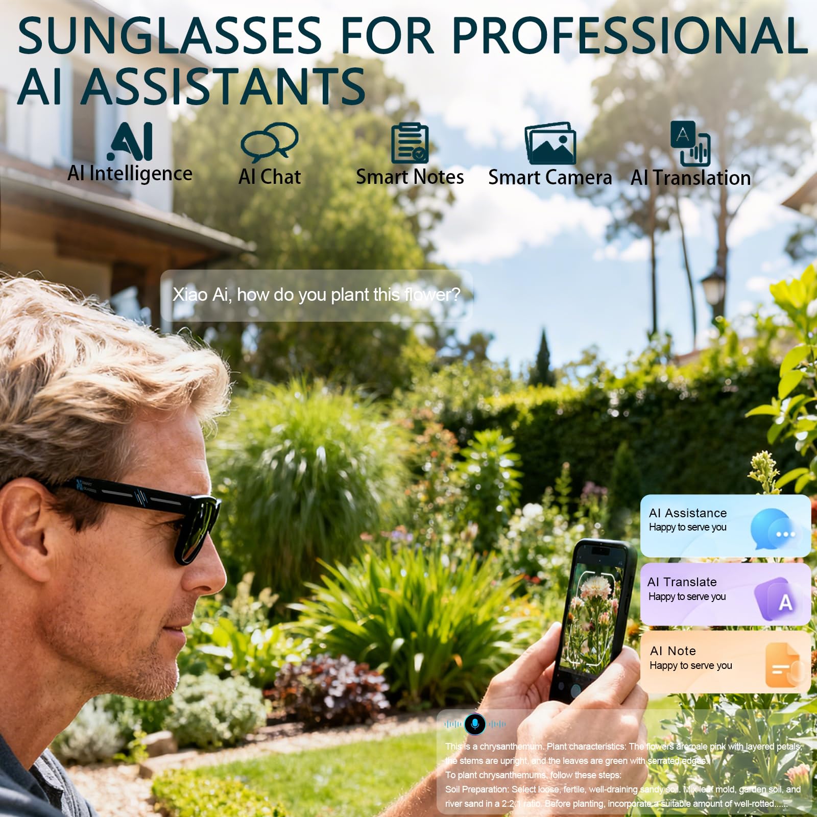 Black Smart Ai Glasses for Men - Audio Music Videos incelemesi ve fiyatı