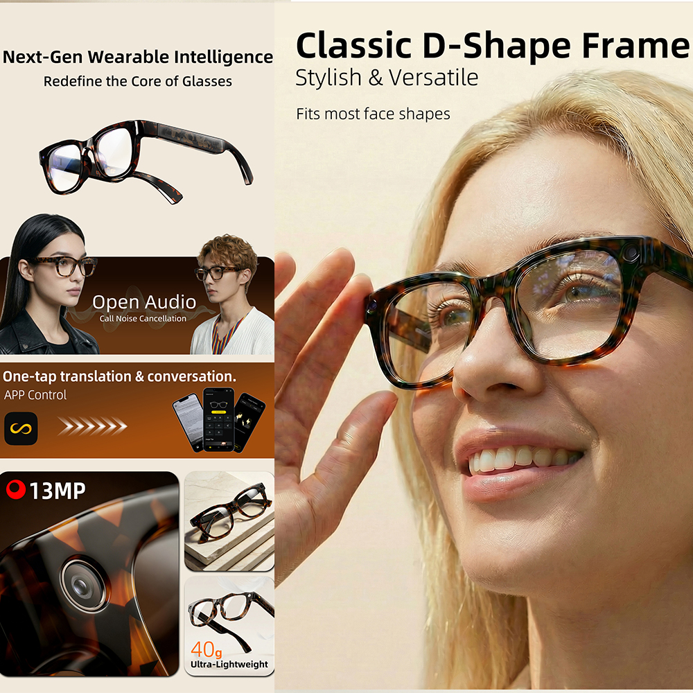 G600 Pro AI Smart Glasses 13MP - Audio Music Videos incelemesi ve fiyatı