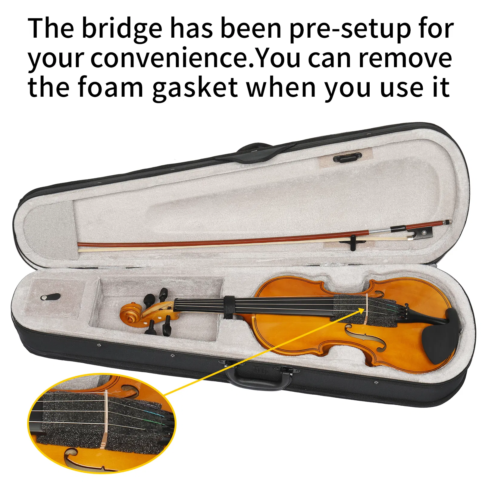 Full Size 4/4 Violin Set for A - Violin Rosin Bow incelemesi ve fiyatı